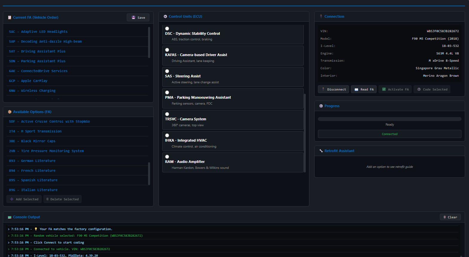 BMW Coding Simulator v1.0 — Online BMW Coding Simulation Tool