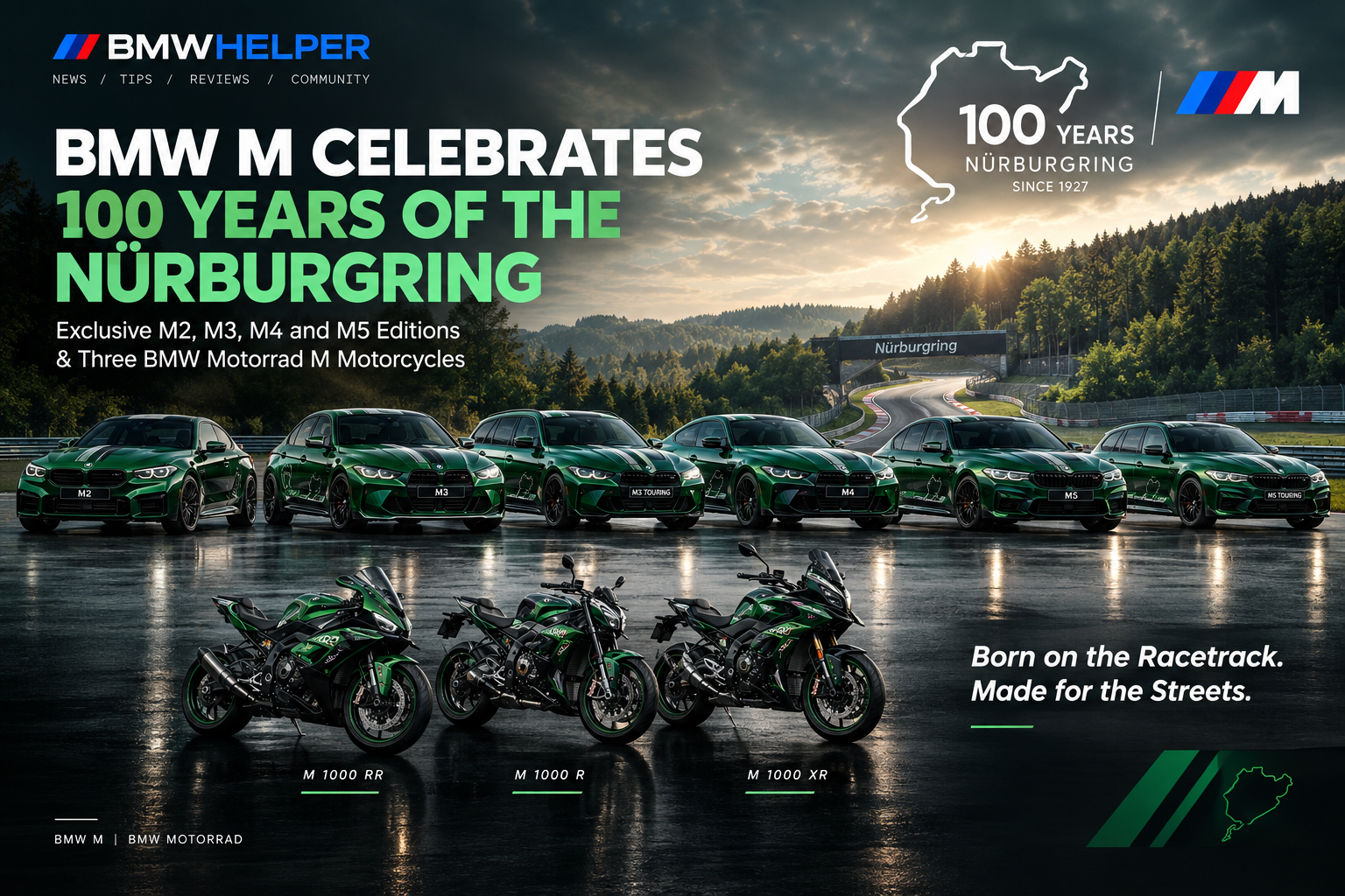 BMW M Celebrates 100 Years of the Nürburgring with Exclusive M2, M3, M4 and M5 Editions
